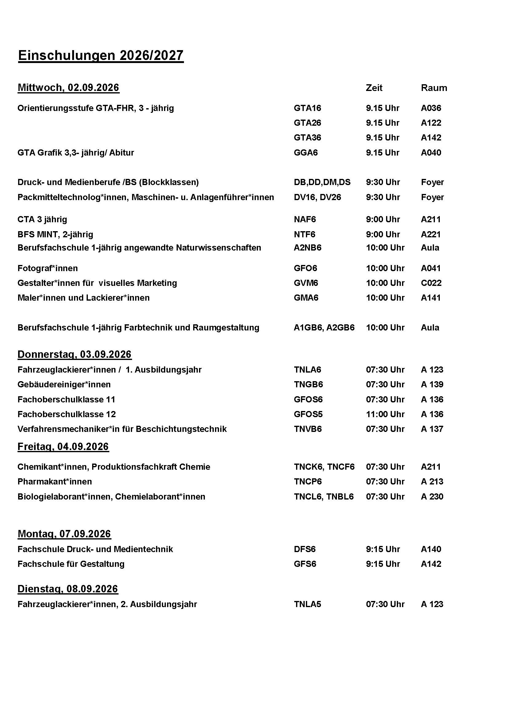 Einschulung 25/26